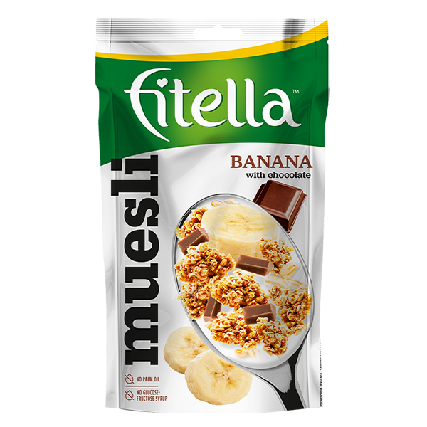 FITELLA MUESLI BANANA WITH CHOCOLATE 50g